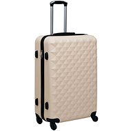 SHUMEE Shell suitcase on wheels, gold, ABS, XL - Suitcase