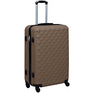 SHUMEE Shell suitcase on wheels, brown, ABS, XL - Suitcase