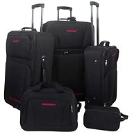VidaXL Five-piece travel case set, black - Case Set