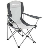 KING CAMP Folding camping chair with armrests steel, black-grey - Camping Chair