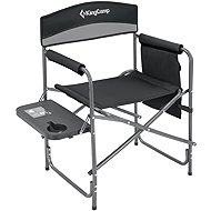 KING CAMP with armrests ASH B10, black - grey - Camping Chair