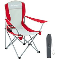 KING CAMP with armrests steel, red - grey - Camping Chair