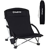KING CAMP Deluxe with armrests, steel - black - Camping Chair