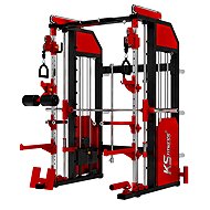 KUBIsport Power Rack with Multi-Press and 2 × 90kg Weights, 800kg Load Capacity - Exercise Cage