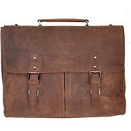 Bugatti briefcase with flap brown - Schultertasche