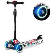 Ricokids Piko LED, Graffiti black - Children's Scooter