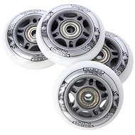 NILS EXTREME Set of white PU wheels 70 × 24 + ABEC7 bearings - Inline Skate Wheels