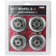NILS EXTREME Set of clear PU wheels 76 × 24 + ABEC7 bearings - Inline Skate Wheels