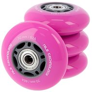 NILS EXTREME PU wheels with bearings 70 × 24mm ABEC 7 pink - Inline Skate Wheels