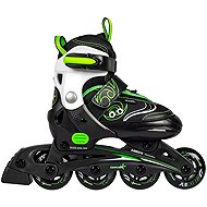 Muuwmi Adjustable Children’s Inline Skates, green, sizes 29–32 - Roller Skates