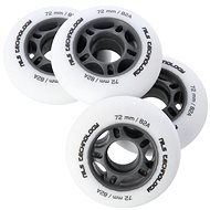 NILS EXTREME Matte PU Wheels 72 × 24 82A, white, 4 pcs - Inline Skate Wheels
