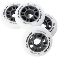 NILS EXTREME Matte PU Wheels 76 × 24 82A, white, 4 pcs - Inline Skate Wheels