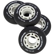 NILS EXTREME Matte PU Wheels 64 × 24 82A, black, 4 pcs - Inline Skate Wheels