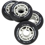 NILS EXTREME Matte PU Wheels 70 × 24 82A, black, 4 pcs - Inline Skate Wheels