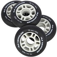 NILS EXTREME Matte PU Wheels 76 × 24 82A, black, 4 pcs - Inline Skate Wheels