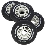 NILS EXTREME Matte PU Wheels 84 × 24 82A, black, 4 pcs - Inline Skate Wheels