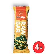 Grizly RAW Bar mango-macadamia-blackcurrant 4 x 55 g - Raw Bar