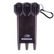 Plastic case for 3 darts with carabiner, black - Dart Case