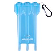 Plastic case for 3 darts with carabiner, blue - Dart Case