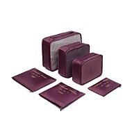 Kono súprava 6 ks cestovných organizérov boxov do kufra, burgundy - Packing Cubes
