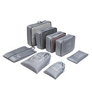 Kono set of 8 travel box organizers for suitcase, grey - Packing Cubes