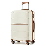 KONO 2591 Spinner suitcase 66,5 cm, cream - Suitcase