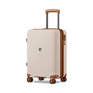 KONO 2594 Expandable spinner suitcase, 53,5 cm, beige/brown - Suitcase