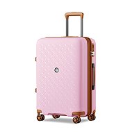 KONO 2594 Expandable spinner suitcase, 65 cm, pink/brown - Suitcase