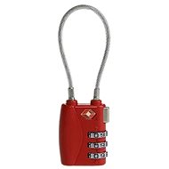 Kufryplus TSA lock with lanyard TL212 red - Padlock