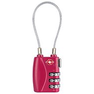 Kufryplus TSA lock with lanyard TL214 raspberry - Padlock