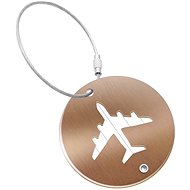 Kufryplus Name tag for suitcase LTH318 coffee - Luggage Tag