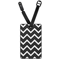 Kufryplus Name tag for suitcase LTD163 Black and white - Luggage Tag