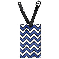Kufryplus Name tag for suitcase LTD164 Blue and white - Luggage Tag