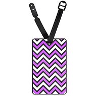 Kufryplus Name tag for suitcase LTD165 Purple and white - Luggage Tag
