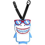 Kufryplus Name tag for suitcase LTD172 Shark with glasses - Luggage Tag