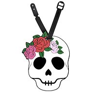 Kufryplus Name tag for suitcase LTD179 Skull with flowers - Luggage Tag
