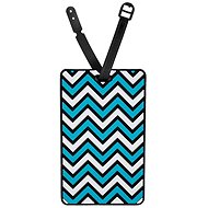 Kufryplus Name tag for suitcase LTD188 Turquoise and white - Luggage Tag
