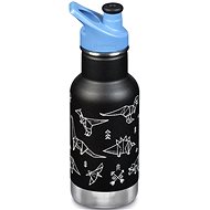 Klean Kanteen Insulated Kid Classic w/Kid Sport Cap 3.0 - Paper Dinos, Matte, 355ml - Thermos