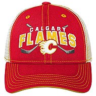 Outerstuff Dětská kšiltovka Calgary Flames NHL Lockup Meshback Adj. - Baseball Cap