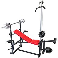 KUBIsport Exercise bench with pulley - red - Fitness Bench