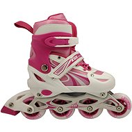 KUBIsport - Dětské inline brusle roztahovací CS310K, růžové - Roller Skates