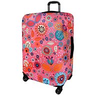 Kufryplus suitcase cover H81 Flowers M - Luggage Cover