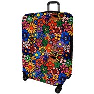 Kufryplus suitcase cover H121 Flowers M - Luggage Cover