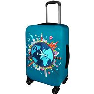 Kufryplus suitcase cover H302 Around the world S - Luggage Cover