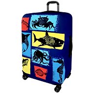 Kufryplus suitcase cover H244 Sea animals M - Luggage Cover