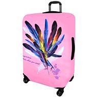 Kufryplus suitcase cover H346 Feathers L - Luggage Cover
