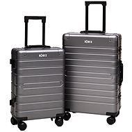 ROWEX Extra durable travel case with TSA lock, aluvision grey 2 pcs - Case Set