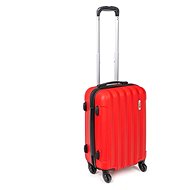 PRETTY UP Plastic suitcase on wheels, small - 20", red - Suitcase