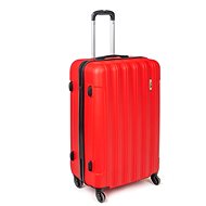 PRETTY UP Plastic suitcase on wheels, large - 28", red - Suitcase