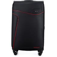 SOLIER STL1651 black-red soft XL - Suitcase
